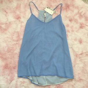 Reversible two-toned blue tank top
